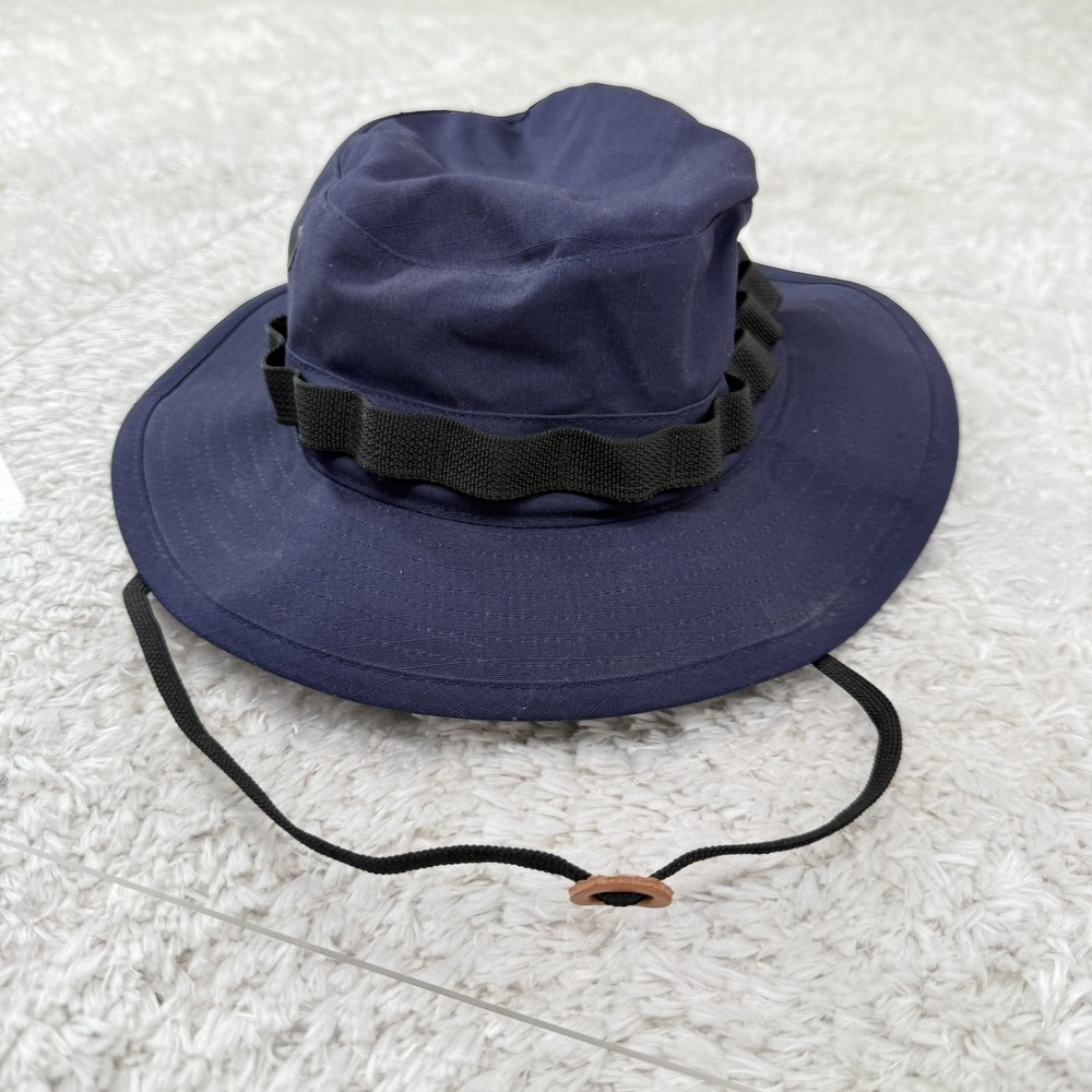 Hat Sun Hot Weather Type II Fitted Mens 7 1/2 Blue Ripstop Boonie Military USA